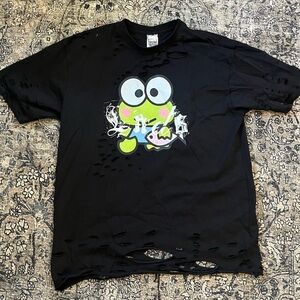 Endsrp Cartoon Frog Graphic Distressed Tee